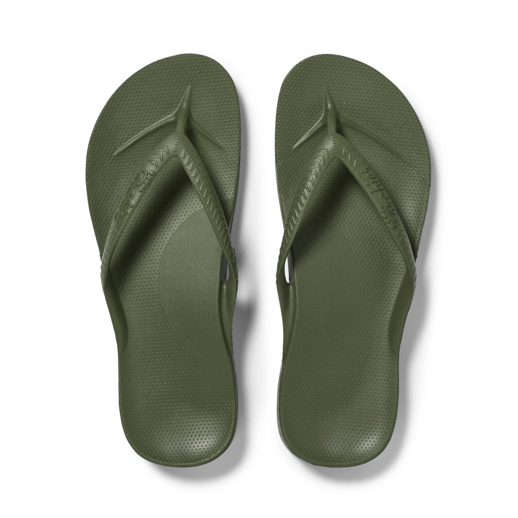 Arch Support Flip Flops - Classic - Olive