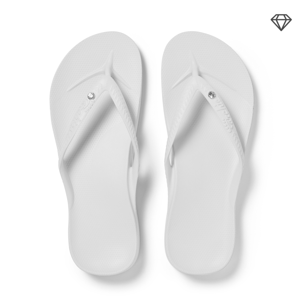 Arch Support Flip Flops - Classic - Crystal White