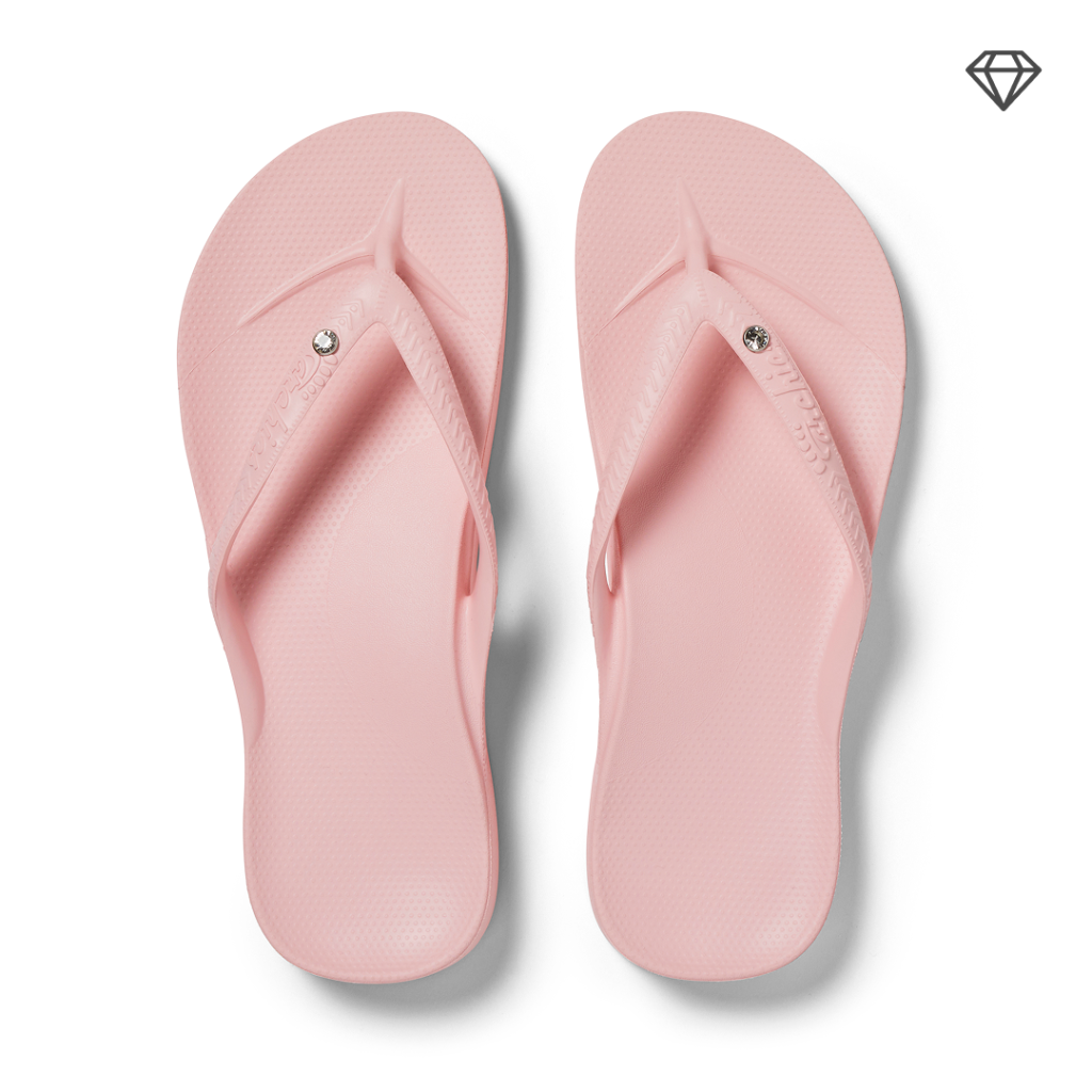 Arch Support Flip Flops - Classic - Crystal Pink